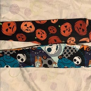 Two Pairs of Halloween LuLaRoe Leggings Kids S/M